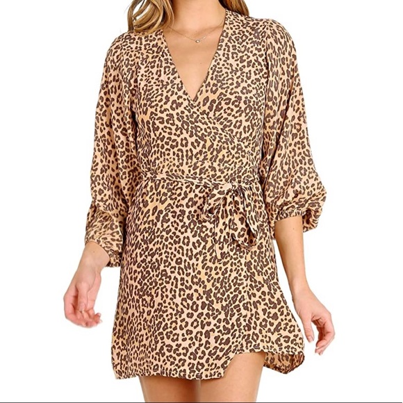 Faithfull The Brand Wrap Animal Print Dress - Picture 7 of 7